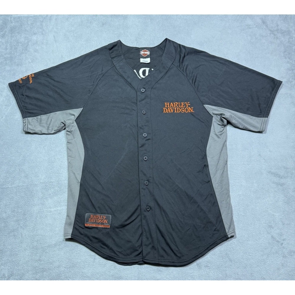 Harley Davidson Shirt Mens M Baseball Jersey Santa Fe Performance Vented